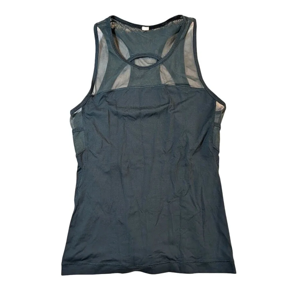 Lululemon Women's Teal Mesh‎ Back Home Stretch Tank Athletic Activewear